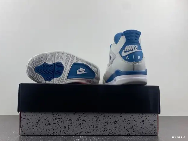 1st Kicks Shoes 4 FV5029-141 Air Military Jordan Blue 0505